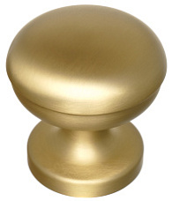 Круглые дверные ручки-кнобы "UNICO" матовая латунь F02 (1шт)