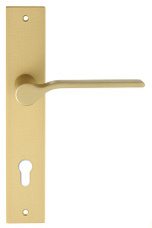 Дверная ручка на планке Extreza Hi-Tech "FORMA" 137 PL13-CYL-85 матовая латунь F02