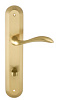 Дверная ручка на планке Extreza FLEXA-PL05-WC-96-F07 (FLEXA 335) матовая латунь глянец