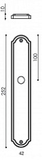 Дверная ручка на планке Pellestrina PL02 Venezia