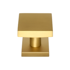 Квадратные дверные ручки-кноб Extreza "QUADRO" матовая латунь F02