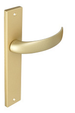 Дверная ручка на планке Extreza CASCATA-PL13-F02 (CASCATA 140) матовая латунь