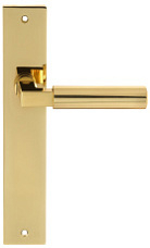 Дверная ручка на планке Extreza STEM-PL13-F01-F06 (STEM 135) полированная латунь / латунь PVD