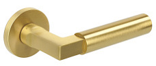 Дверная ручка Extreza STEM-R16-F02 (STEM 135) матовая латунь глянец F07