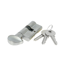 Цилиндровый механизм Extreza AS-70C-KNOB-1 35x35 мм, ключ-вертушка, матовый хром F05