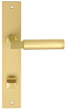 Дверная ручка на планке Extreza STEM-PL13-WC-96-F07-F02 (STEM 135) матовая латунь глянец / матовая латунь