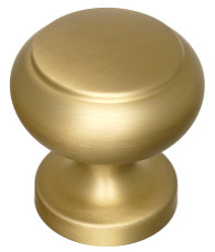 Круглые дверные ручки-кнобы "BOSSY" матовая латунь F02 (1шт)