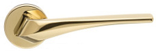 Дверная ручка на розетке Hi-Tech "GIRA" 108 R12 F06 PVD  Extreza
